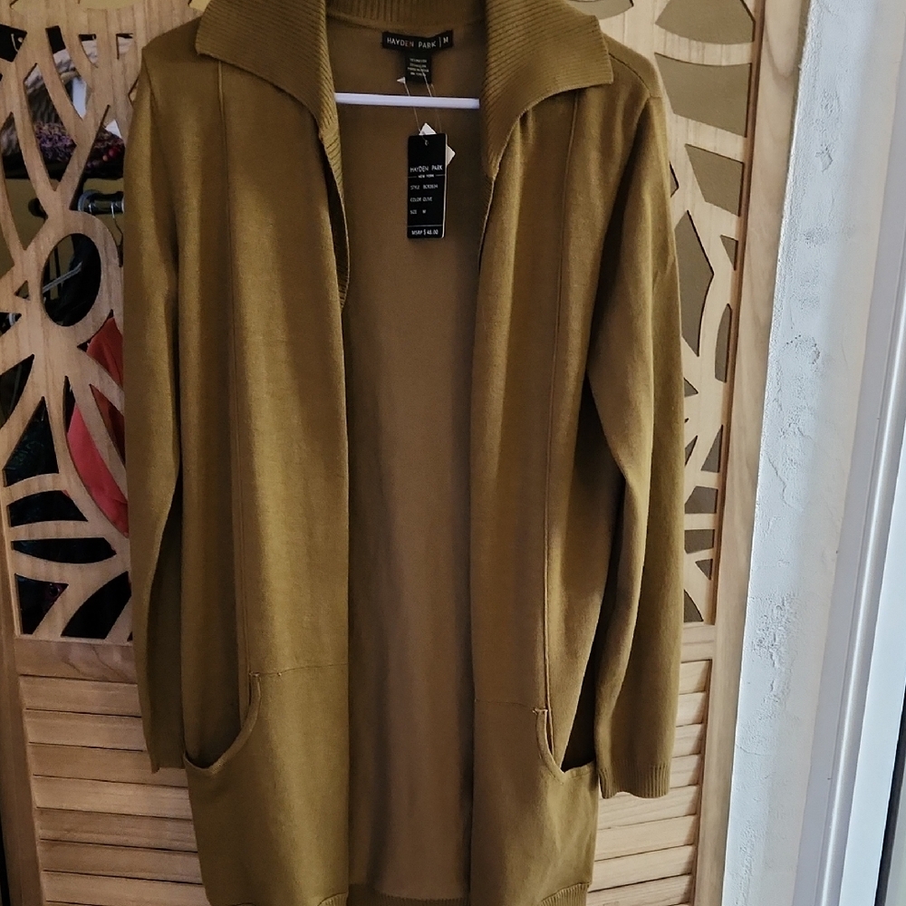 Hayden Olive Cardigan Sweater